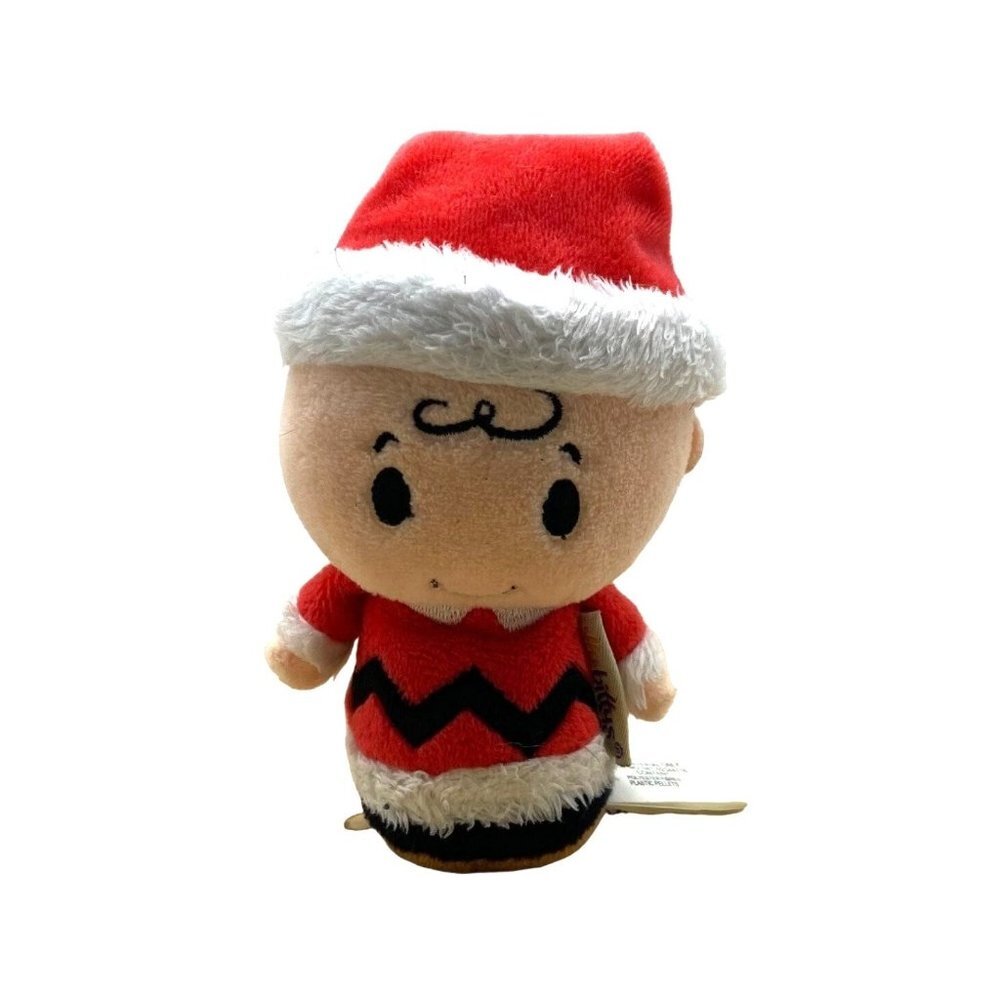 Hallmark Peanuts Worldwide Itty Bittys Charlie Brown Santa Claus Christmas  5"